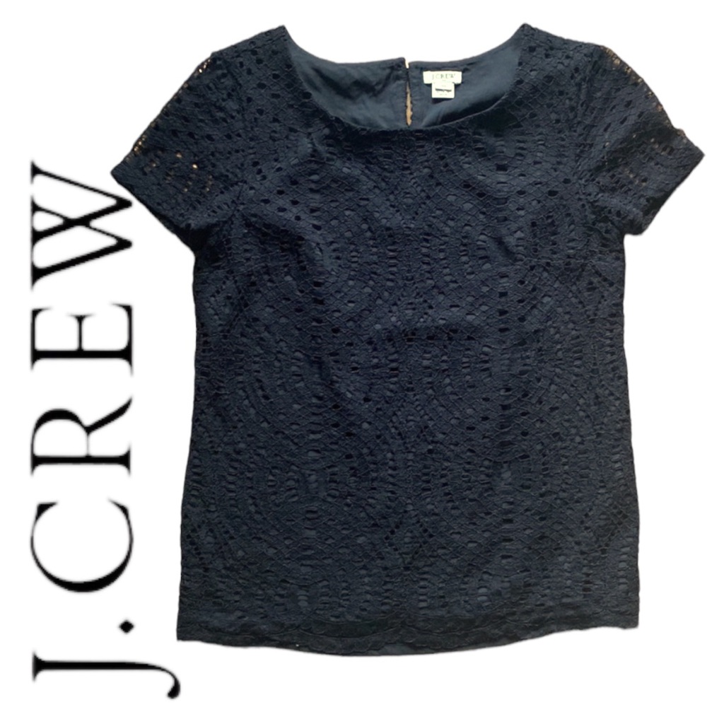 J. Crew Black Lace Blouse - Size 00